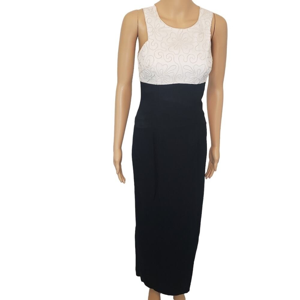 Vintage Jr Rampage Formal Sexy Maxi Dress Sleeveless Slit Zipper 3